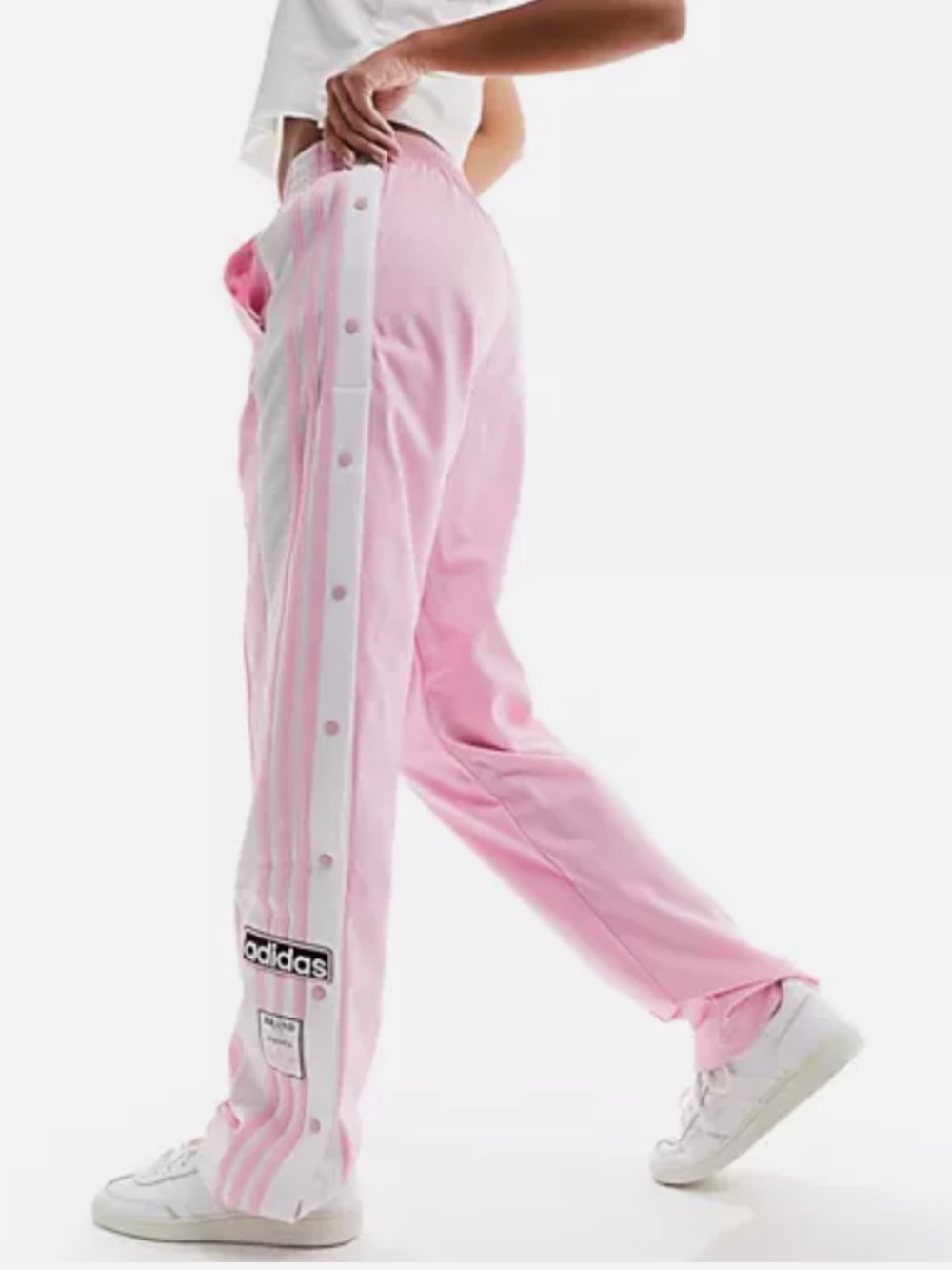 adidas Originals Adibreak pant Pink Snap-Track Joggers with White Stripes NWT